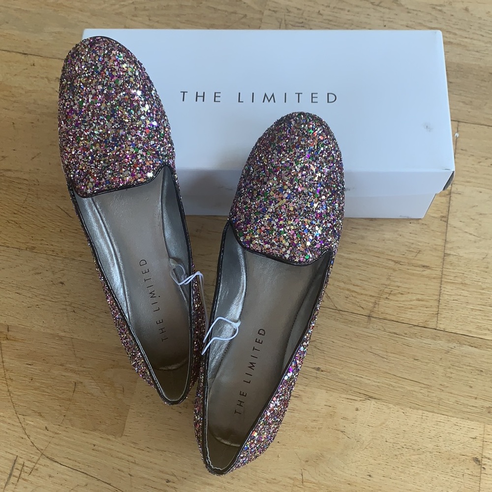 NEW The Limited multi-glitter flats